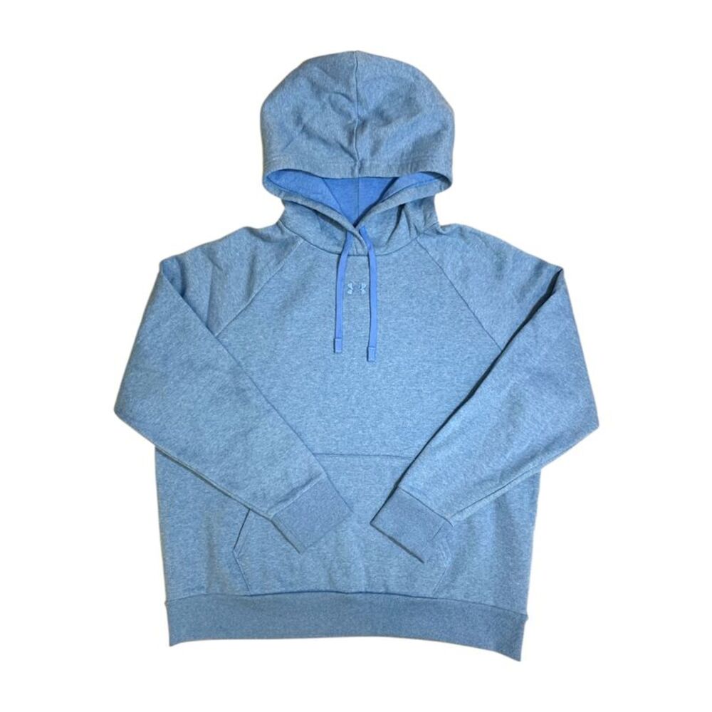 Under Armour Women's UA Rival Brushed Fleece Pullover Hoodie - Blue Atlantis